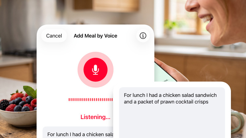 AI voice meal entry